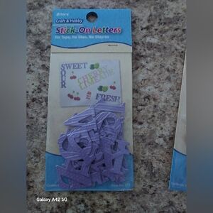 New ALLARY Stick-on Letters Purple Lilac 31 Letters Pack Scrapbooking